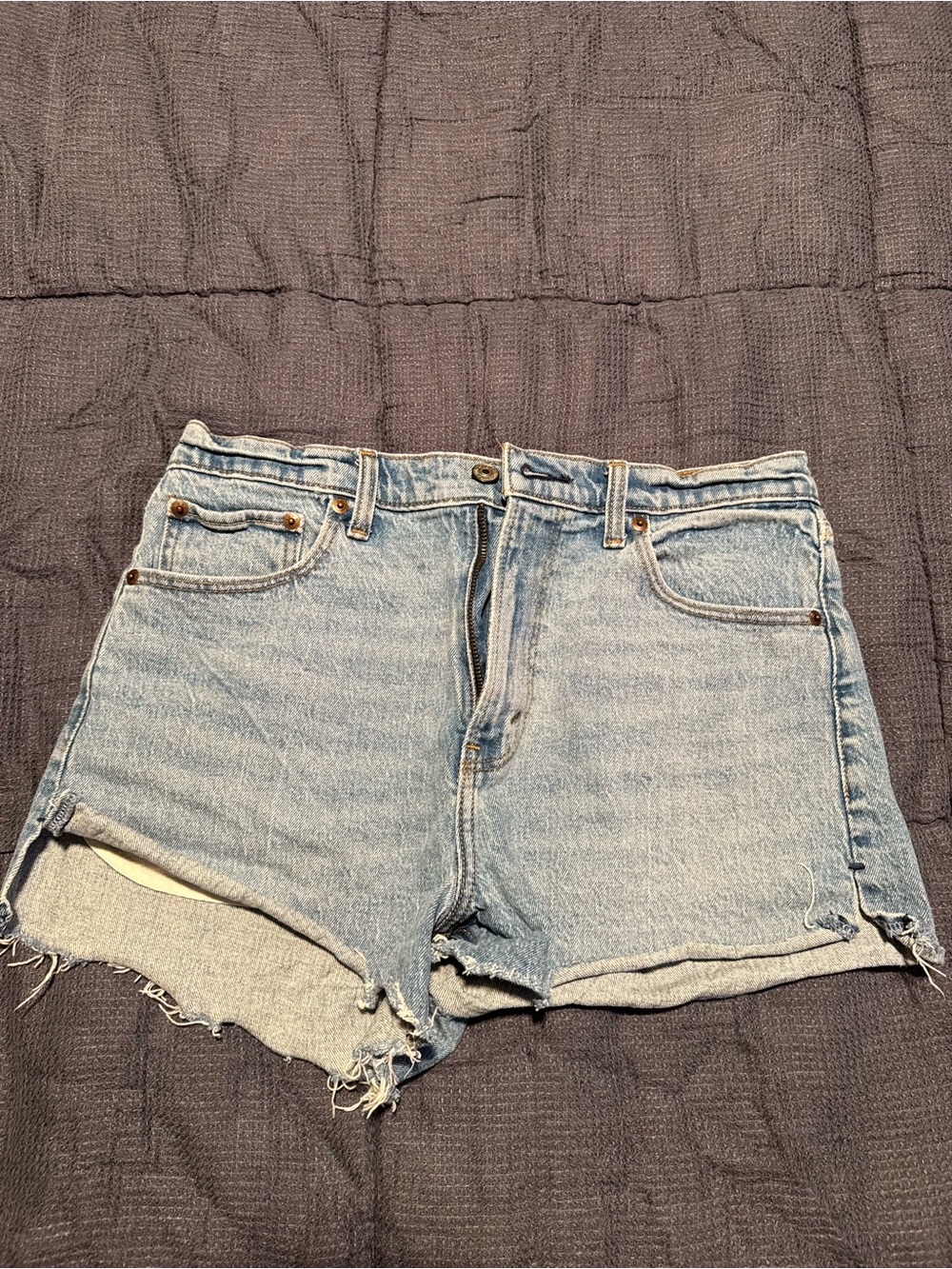 Abercrombie & Fitch Light Wash Denim Cutoff Shorts